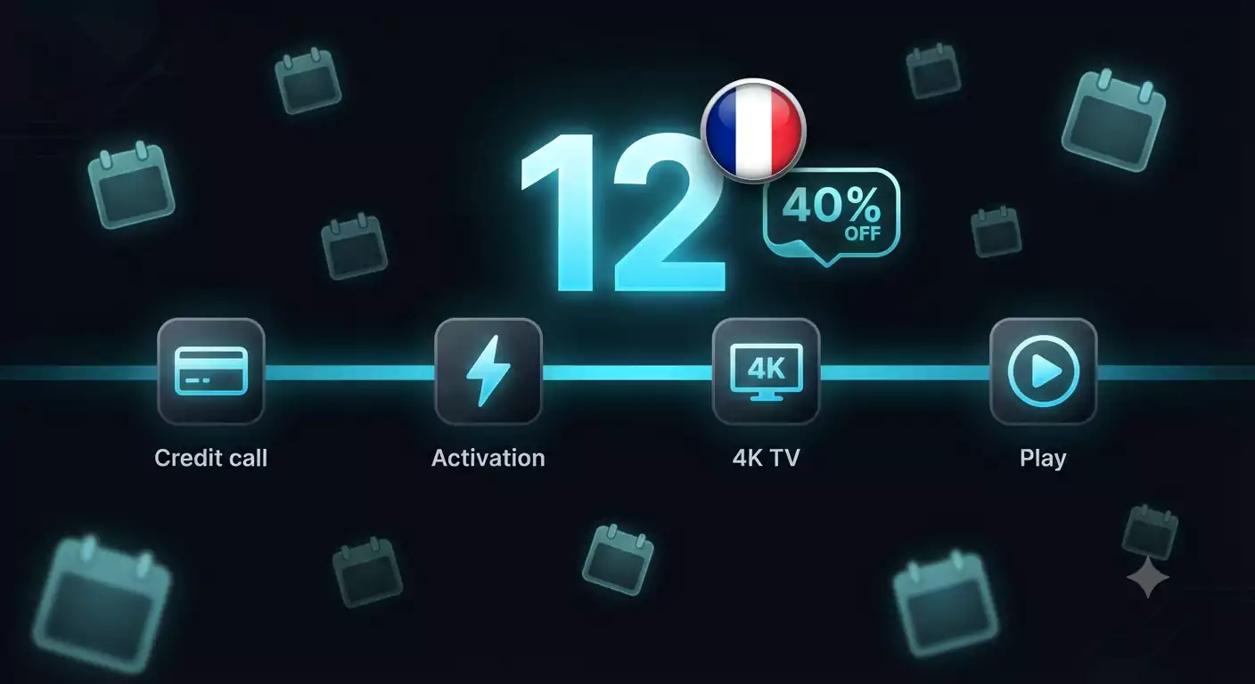 Abonnement IPTV 12 Mois France 4K 2026 — Guide Complet